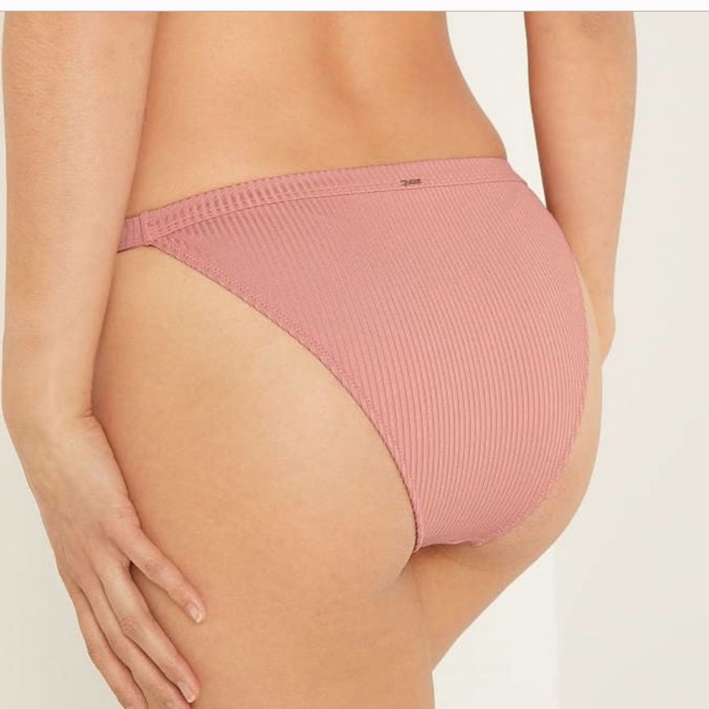 PINK high waist, mini bikini bottoms